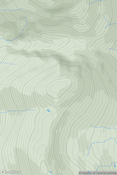 Thumbnail image for Meall a' Bhealaich [Loch Duich to Cannich] showing contour plot for surrounding peak